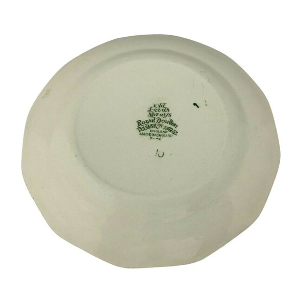 Royal Doulton Old Leeds Sprays - Small Bread & Butter Plate - Green Backstamp - Picture 2 of 6